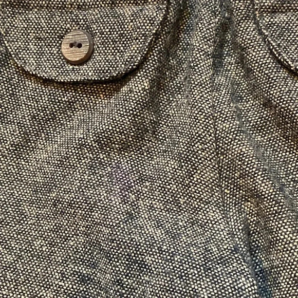 Neige from Paris wide Leg Crop Trousers Tweed Pleated Black & beige - Picture 6 of 9